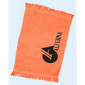 TL11 Lightweight Fingertip Fringed Towel 11x18 Orange (Printed)